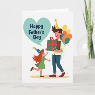 Joyous Fathers Day Scene Card