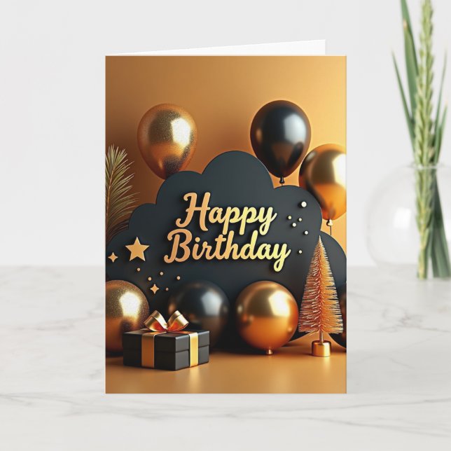 Joyous Golden Sphere Card (Front)