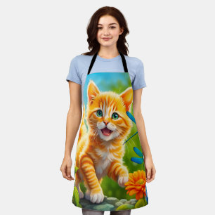 Joyous Kitten Apron