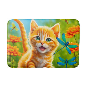 Joyous Kitten Bath Mat