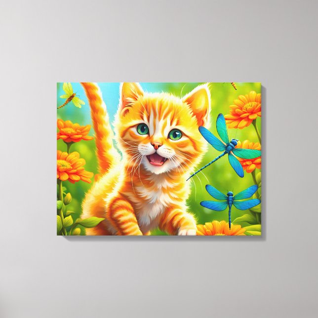 Joyous Kitten Canvas Print (Front)
