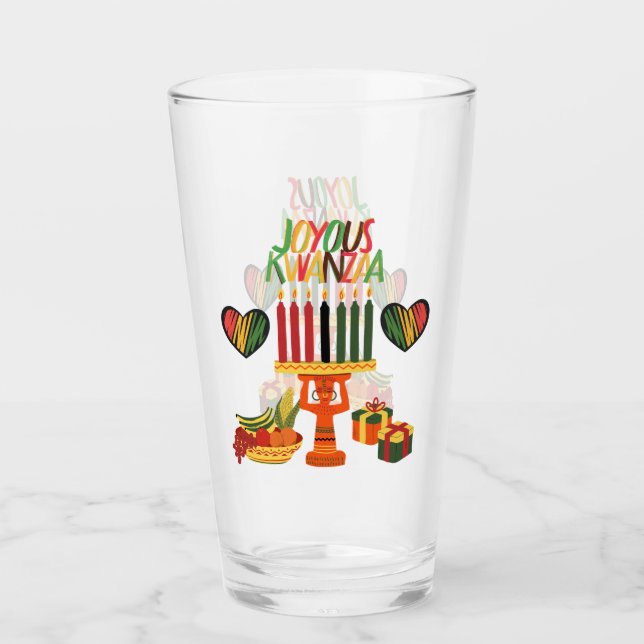Joyous Kwanzaa Glass (Front)