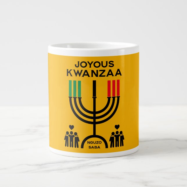 Joyous Kwanzaa Large Coffee Mug (Front)