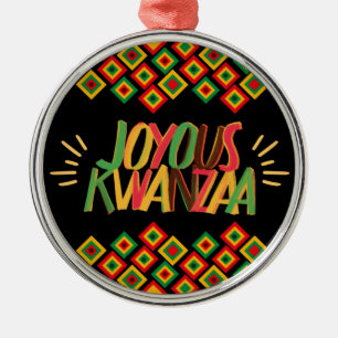 Joyous KWANZAA Metal Ornament