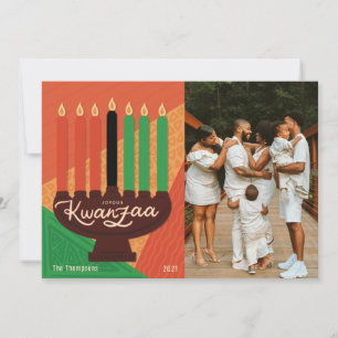 Joyous Kwanzaa Photo  Holiday Design Card