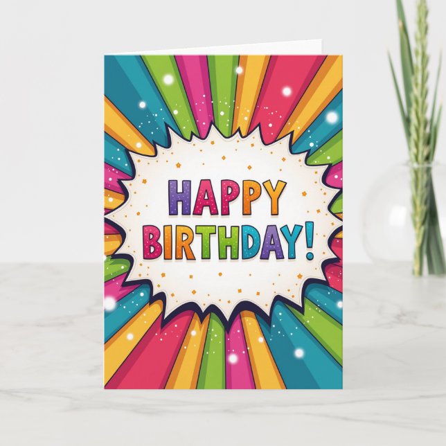 Joyous Message Birthday Card (Front)