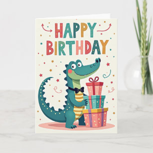 Joyous Reptile Birthday Card