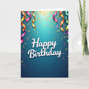 Joyous Ribbons Birthday Card