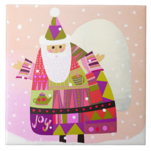 Joyous Santa Trivet