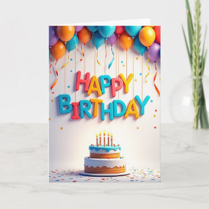 Joyous Sculpted Birthday Card