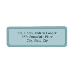 Joyous Snowflakes Return Address Label