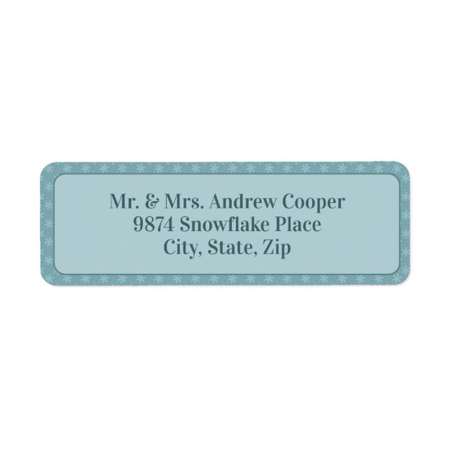 Joyous Snowflakes Return Address Label (Front)