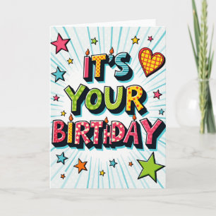 Joyous Starry Birthday Card