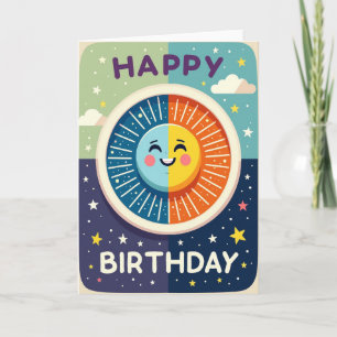 Joyous Sun Moon Card