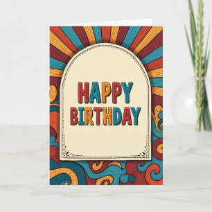 Joyous Sunburst Birthday Card