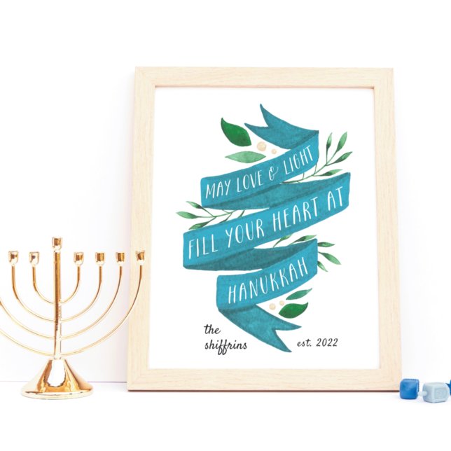 Joyous Tidings | Personalised Hanukkah Art Print (Creator Uploaded)