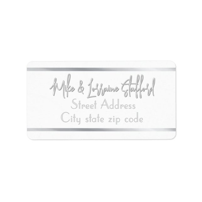 Joyoux Noel Silver Return Address Label (Front)