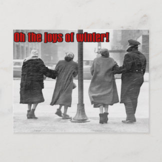 joys of winter postcard