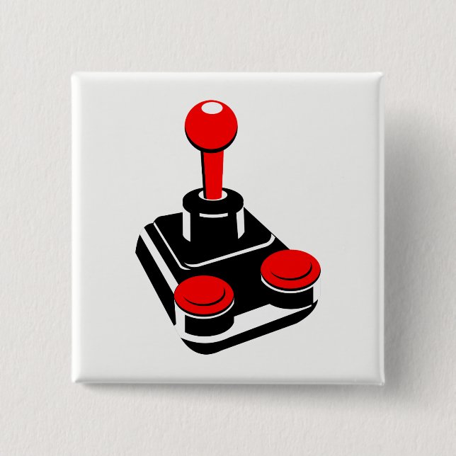 Joystick 15 Cm Square Badge (Front)