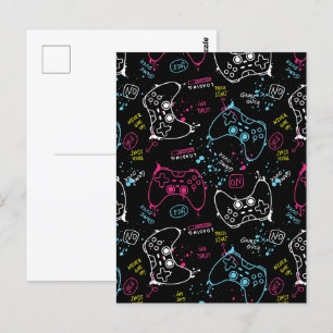 Joystick Controller Gaming Postcard