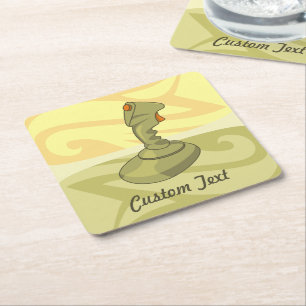 Joystick Square Paper Coaster