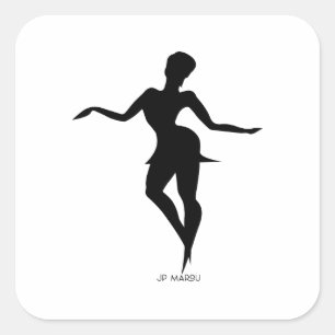JP MAROU Activewear Sticker Dance Fitness Logo