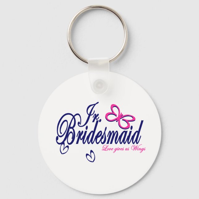 Jr. Bridesmaid/ Butterfly Theme Key Ring (Front)