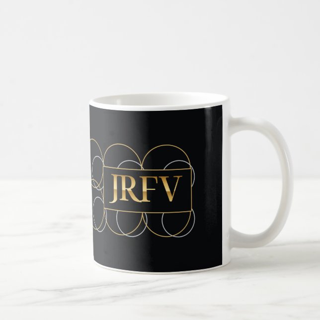 JRFV Interlocked Ring Rows Coffee Mug (Right)