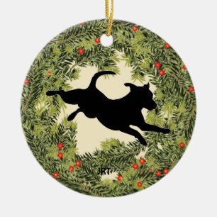JRT Wreath Ceramic Ornament