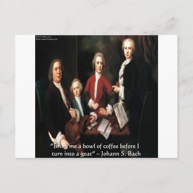 JS Bach Graphic & Funny Coffee Quote Gifts & Cards (Front)