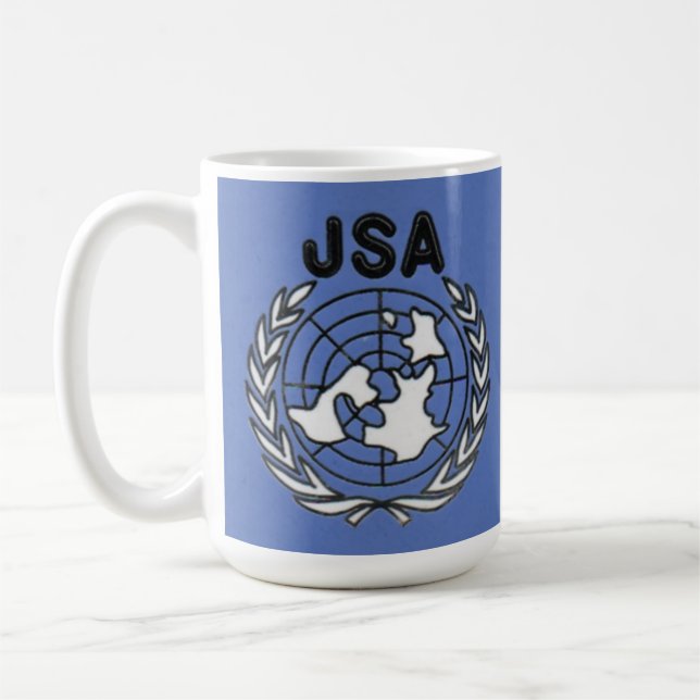 JSA - IN FRONT OF THEM ALL! COFFEE MUG (Left)