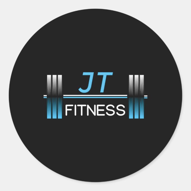 Jt Fitness Dumbbell Classic Round Sticker (Front)