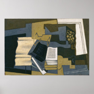 Juan Gris Carafe and Book Poster