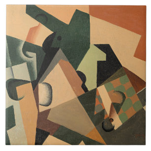 Juan Gris - Glass and Checkerboard, Ceramic Tile