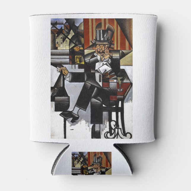 Juan Gris Man in a Cafe Can Cooler (Front)