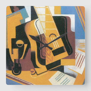 Juan Gris - Photograph of The Guitar Abstract Art Square Wall Clock