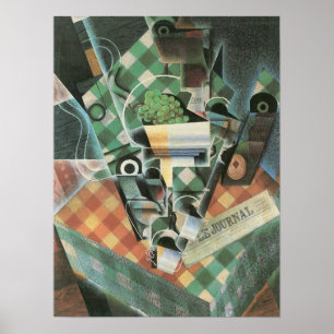 Juan Gris - Still Life with checked tablecloth Poster
