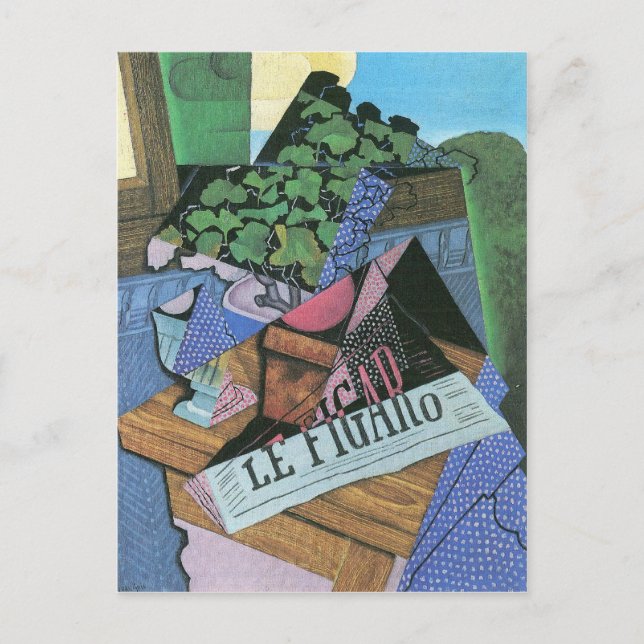 Juan Gris - Still Life with geraniums Postcard (Front)