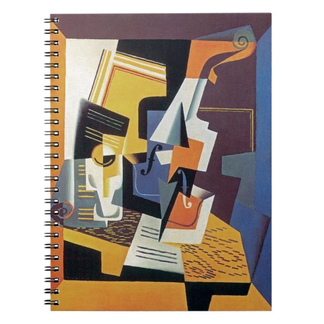 Juan Gris - Violin and Glass - Abstract Art Notebook (Front)