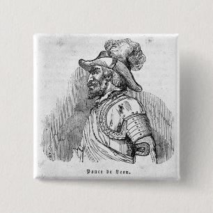 Juan Ponce de Leon 15 Cm Square Badge
