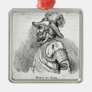 Juan Ponce de Leon Metal Tree Decoration