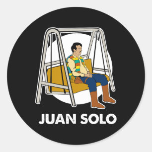 Juan Solo Funny Cinco De Mayo Mexican Latin Fiesta Classic Round Sticker