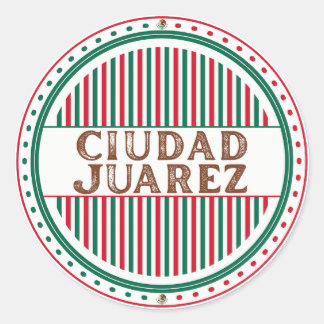 Juarez City Pride Emblem – Mexican Identity Classic Round Sticker