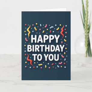 Jubilant 3D Text Birthday Card
