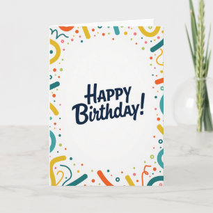 Jubilant Abstract Birthday Card