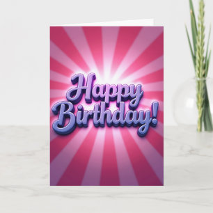 Jubilant Birthday 3D Lettering Card