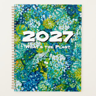 Jubilant-Blue & Green Floral Customisable 2027 Planner