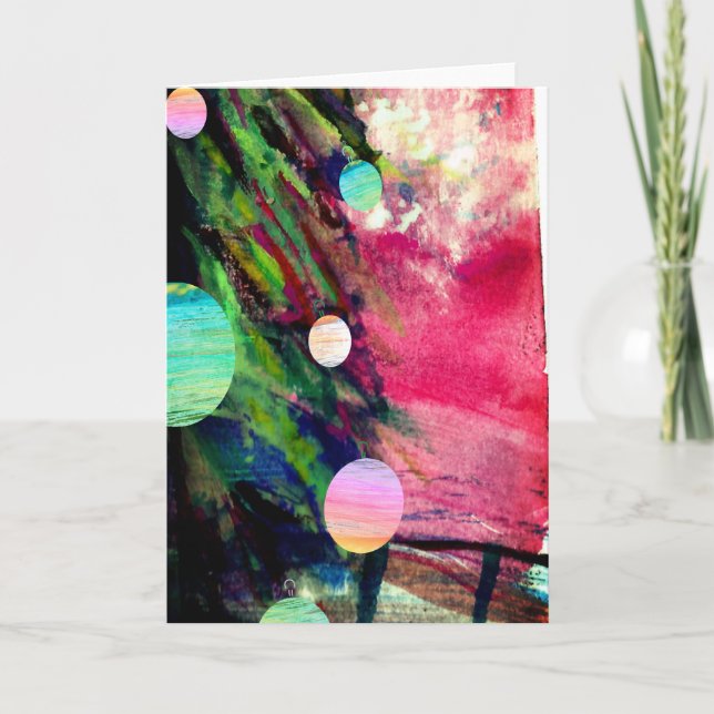 Jubilant Christmas Tree Holiday Card (Front)