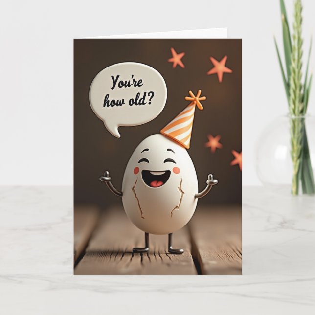 Jubilant Oval Birthday Card (Front)