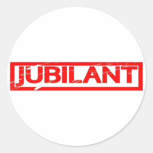 Jubilant Stamp Classic Round Sticker
